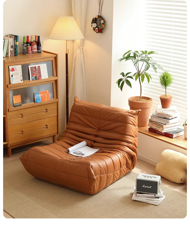 Lazy sofa single leisure chair modern simple technology leather ins