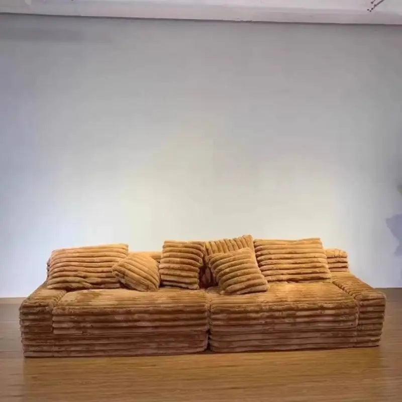 Gray Designer Vacuum Compressed Sofa Minimalist Corduroy Lounge Vacuum Compressed Sofa Nordic Couch Wohnzimmer Furniture Home