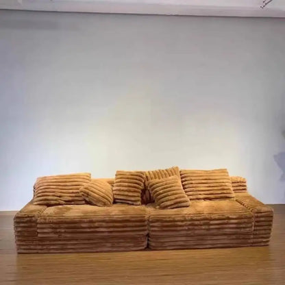 Gray Designer Vacuum Compressed Sofa Minimalist Corduroy Lounge Vacuum Compressed Sofa Nordic Couch Wohnzimmer Furniture Home