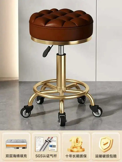 Beauty Chair Specifically Designed for Beauty Salon Adjustable Rotating Pulley Hair Salon Round Stool Tabouret A Roulette 원형의자