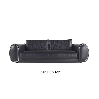 High-Quality Custom Luxury Leather Sofa Set for Living Room with Oak Legs Fabric & Sponge Customization