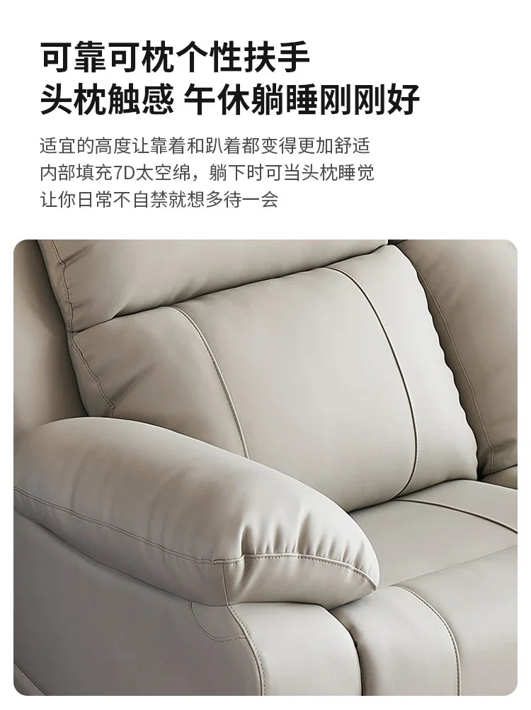 Designer Luxury Modern Sofa Genuine Leather Electric Italian Recliner Sofa Lounge Loveseat Divani Da Soggiorno Home Furniture