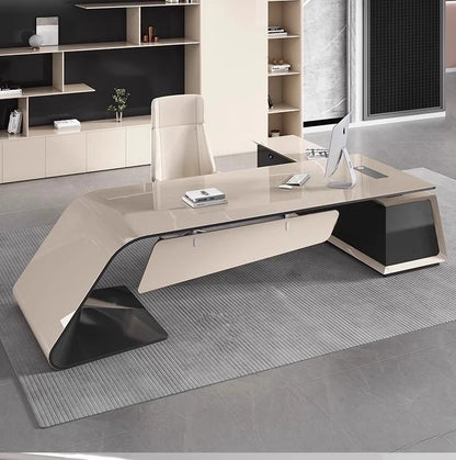 Designer Modern Office Desks Asthetic Luxury Storage Drawers Writing Executive Desk L Shaped Study Escritorios Office Furniture