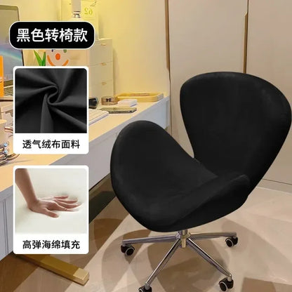 New Computer Chair, Home Bedroom Girls Makeup Chair, Comfortable Sedentary Dressing Table Stool, Sherpa Lift Swivel Chair