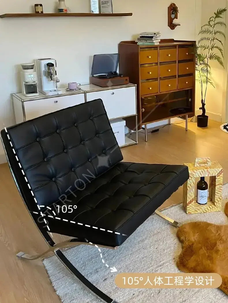 Stylish Barcelona Single, Sofa Chair For, High End Living Room, Italian Designer Lazy, Coffee Sofa Cozy