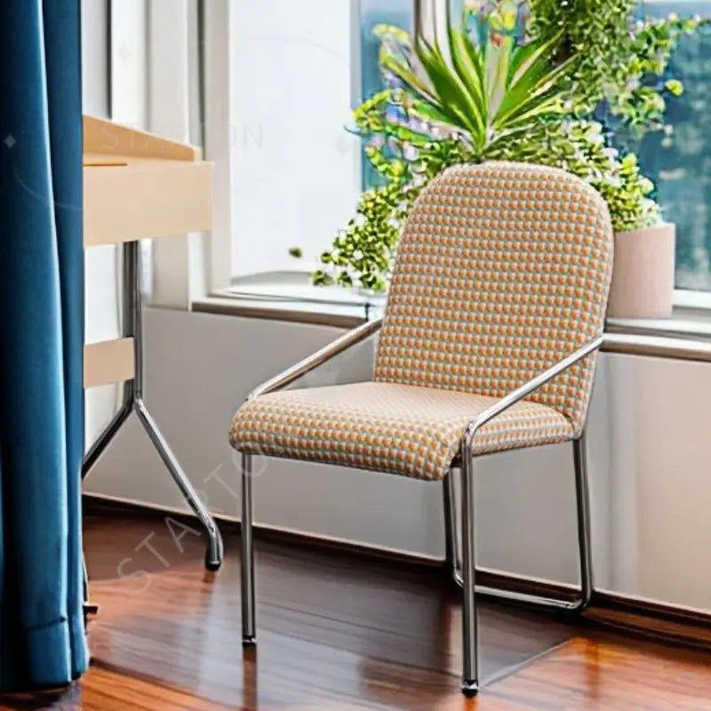 Dining Chair Retro Design Single Leisure Chair High Leg Rest  Armchair Morden  Furniture
