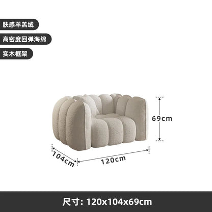 Medieval Cream Style Single Lazy Sofa Living Room Bedroom Pumpkin Leisure Sofa Chair Sofa Set Living Room Economic Vacuum Sofas