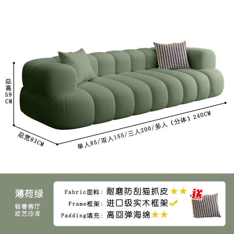 Soft Pillows Stylish European Modern Plush Reclining Sectional Sofa Comfortable Living Room Furniture Trendy Mueble Home Decor