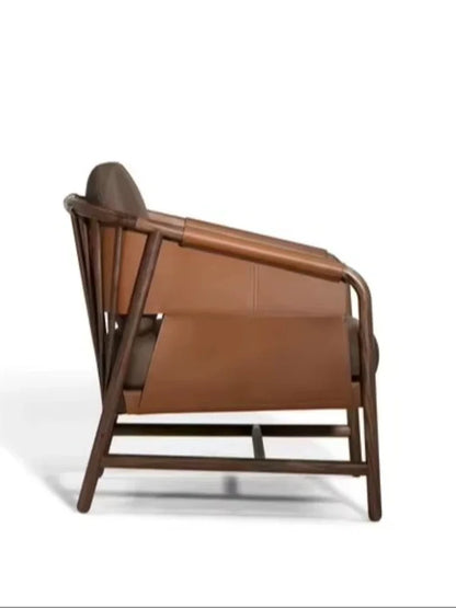 Chinese Solid Wood Modern Negotiation Chair Living Room Dining Room Bedroom Hotel Leisure Armchair
