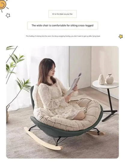 Thickened Penguin Rocking Chair Balcony Sofa Home Bedroom Leisure Chair Wide