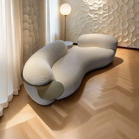 A Modern Minimalist Luxury Design Curved Couch Living Room Furniture Velvet Fabric Sofa
