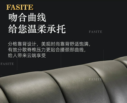 Leather sofa modern simple villa living room imported first layer cowhide