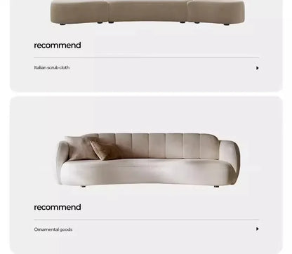 Italian minimalist special-shaped curved fabric sofa villa club small apartment living room home simple SOFA