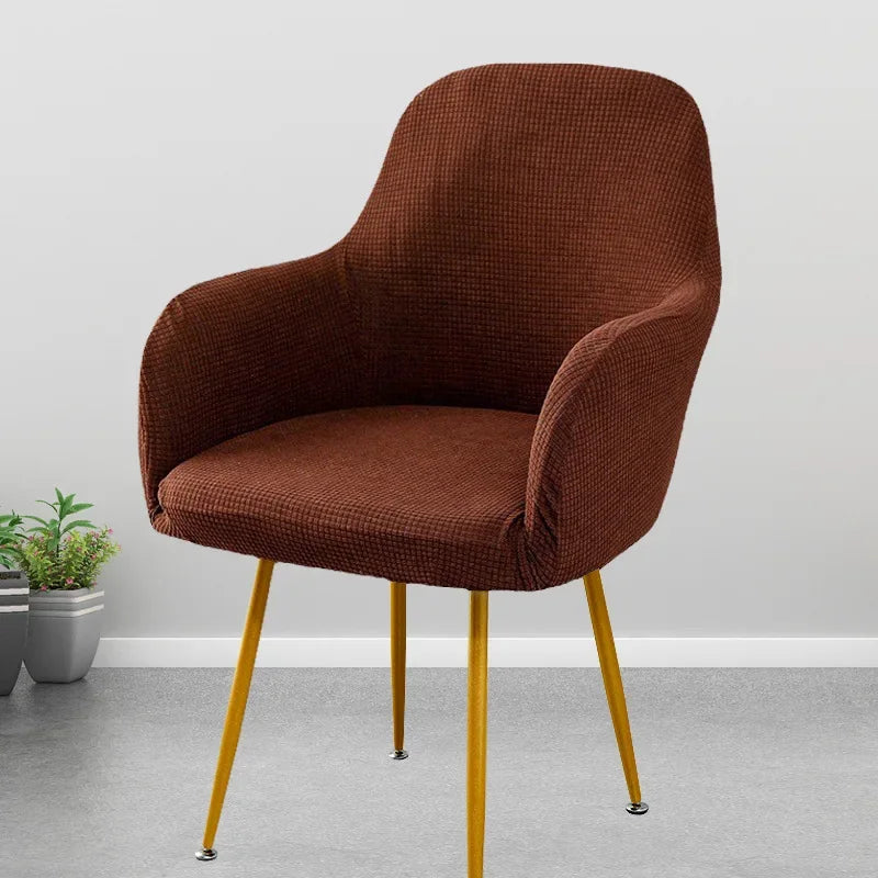 Cover Decoration Polar 1pc Seat Slipcover High Hotel Arm Wedding Chair Bar Elastic Dining Covers Armchair Adjustable Fleece Home