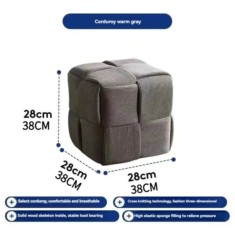 Household door shoes stool fashion small stool simple creative dice stool living room sofa stool pedal stool.