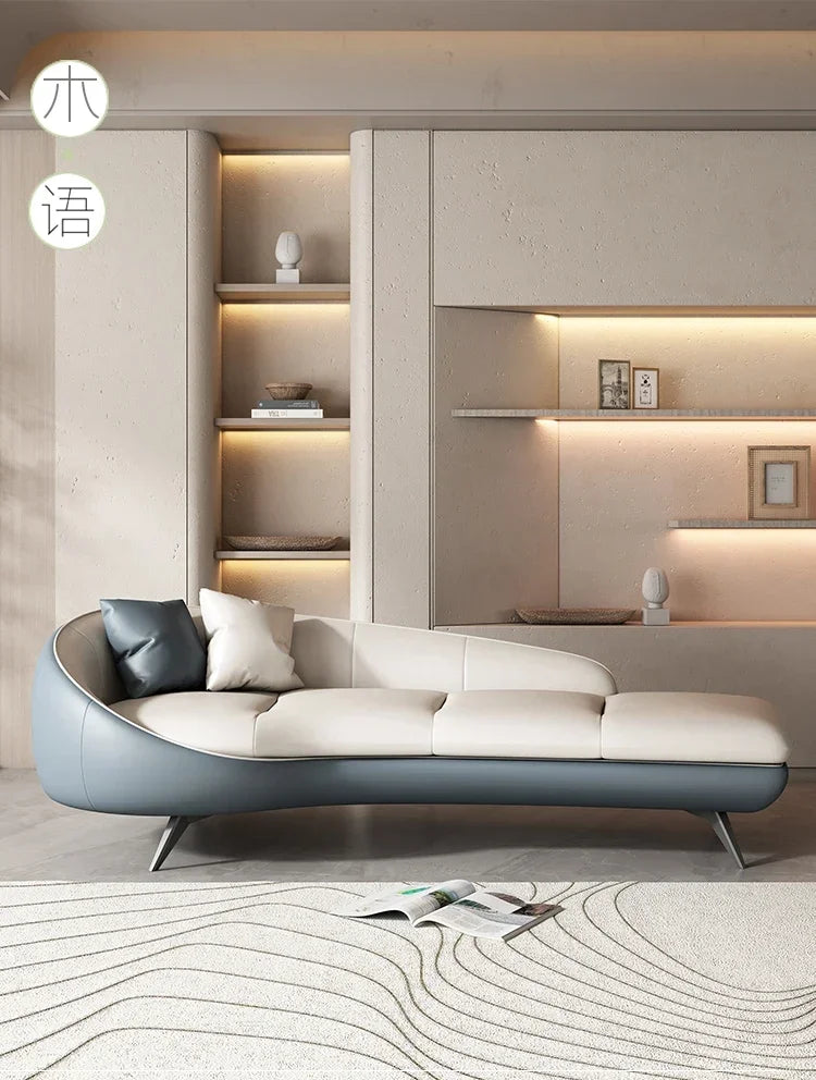 xxzModern curved sofa living room deck chair hotel homestay leisure beauty couch