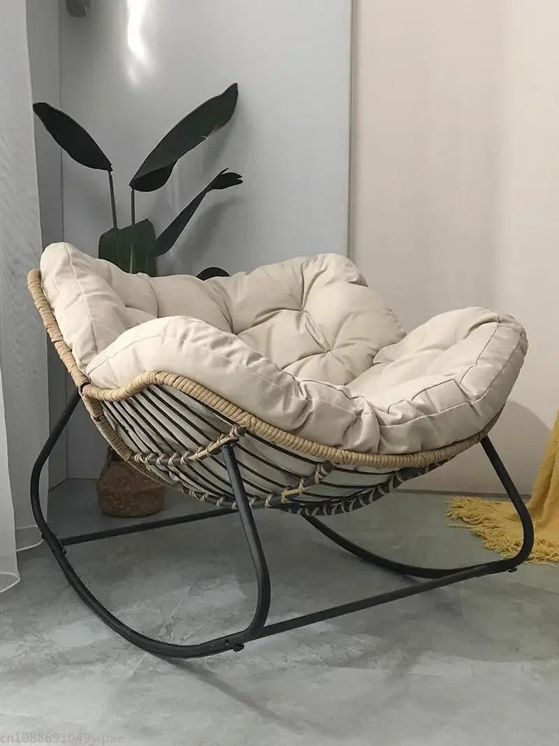 Rocking Chair Rattan Lazy Net Red Sofa Home Living Room