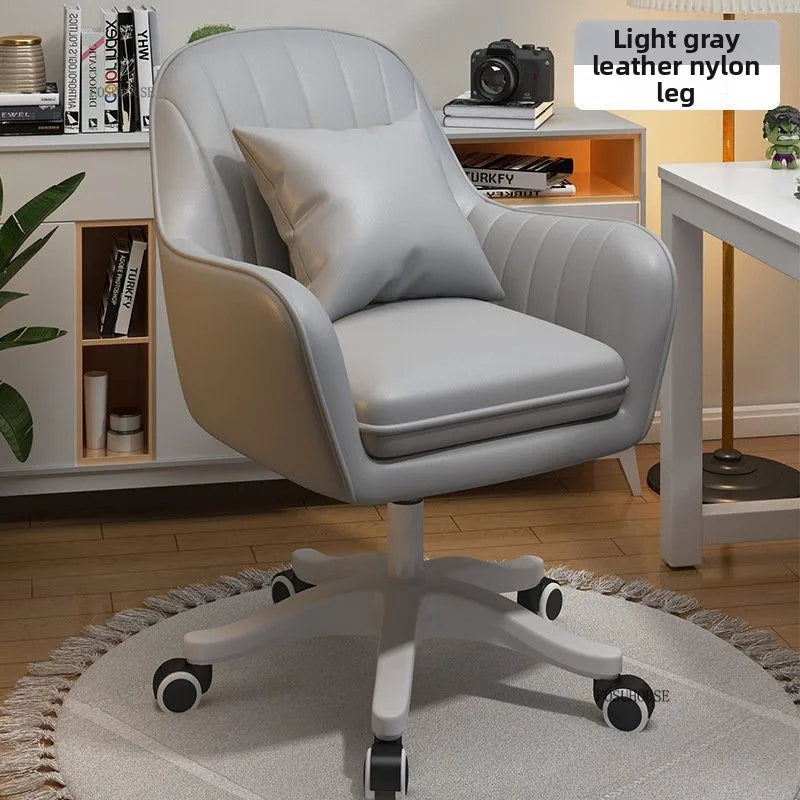 Nordic Style Office Chairs Leisure Home Computer Chairs Student Backrest Lift Chair Single Swivel Armchairs for Office Furniture