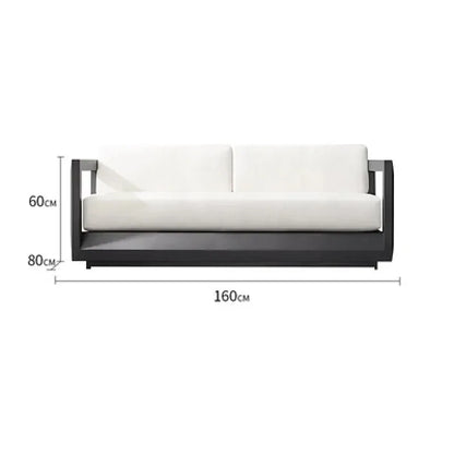 Aluminum Outdoor Sofa Furniture Set Luxury Villa Patio Leisure Sofa Chair