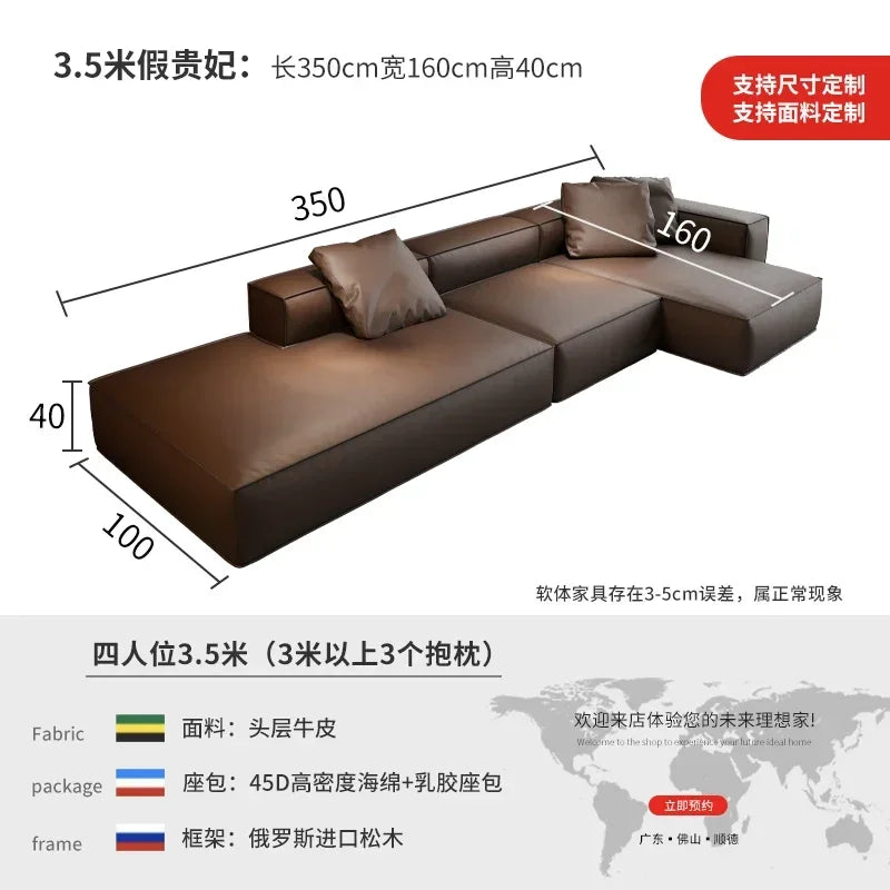 Nordic Minimalist Living Room Sofas Leather Sex Recliner Designer Lounge Sofas Garden Relaxing Designer Divano Salon Furniture