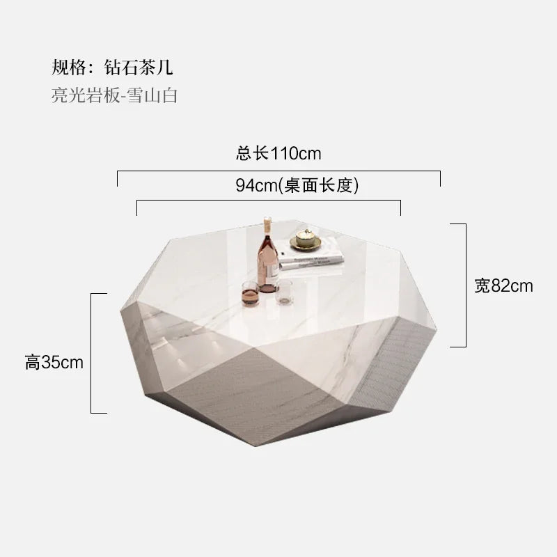 C1 gold diamond coffee table modern simple special-shaped light luxury living room home