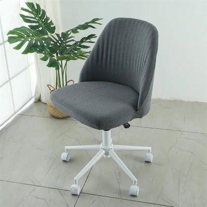 1PC Elastic Curved Office Chair Cover Polar Fleece Duckbill Chair Cover Chair Slipcover Stretch Seat Covers for Kitchen Hotel