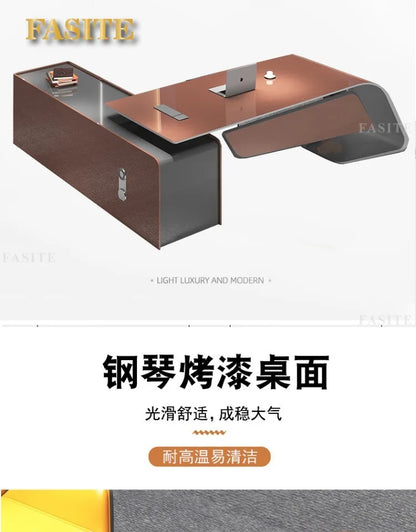 Office Furniture Desk Complete Boss Desk Modern Manager  Fashion
