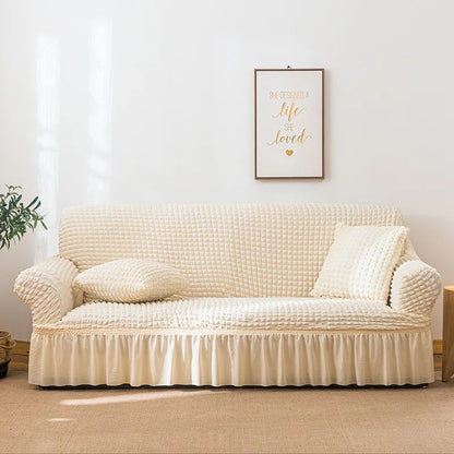 Fabric Skirt 2/3 Seater Sofa Cover 140-230cm Full Package Single Universal Elastic Sofa Slipcovers American Rustic Four Seasons