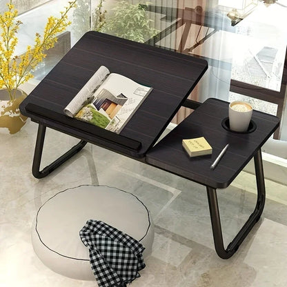 Integrated Foldable Table with Adjustable Height, Compact and Practical Computer Lazy Desk with Ergonomic Design Gaming Desk