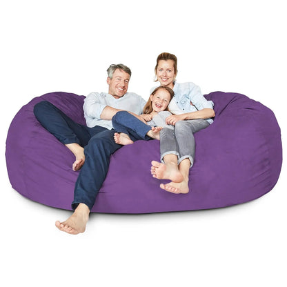 Luxurious Giant 7ft Bean Bag Chair with Microsuede Cover - Ultra Soft, Foam Filling, Washable XXL Bean Bag Sofa , Customized