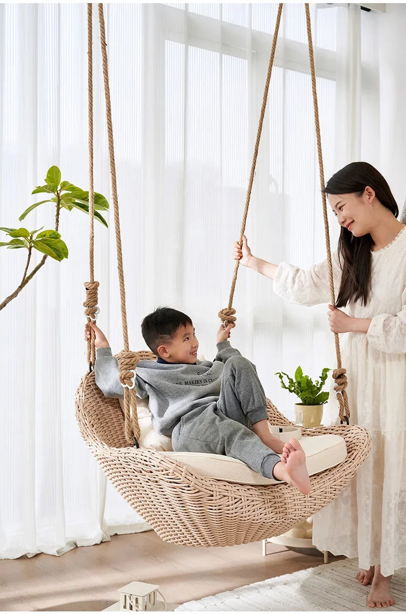 Hanging basket chair indoor swing household hanging hammock rocking balcony Internet celebrity swing hanging