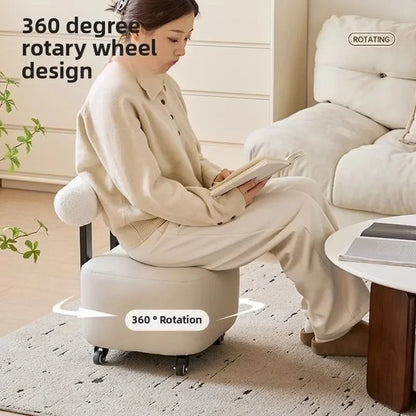 Household yo-stool simple shoe changing stool, backrest sofa pulley stool,  universal wheel rotating creative low stool