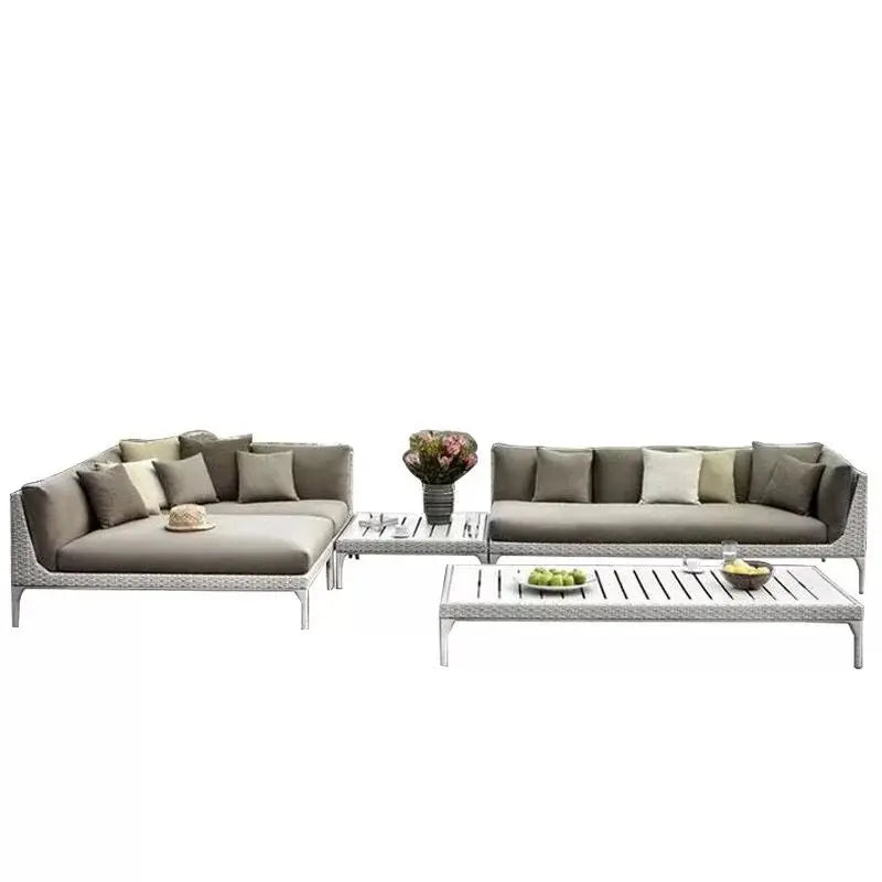 Customizable outdoor garden imitation rattan sofa furniture combination