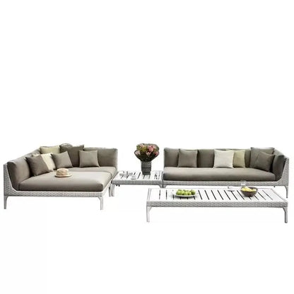 Customizable outdoor garden imitation rattan sofa furniture combination