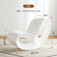 Nordic designer rocking chair, creative lounge piece for villa living room, balcony, or lazy bedroom area