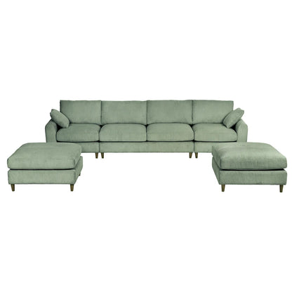 121" Modular Sectional Sofa Couch L Shaped Upholstered Sofa With Chaise Cushion Oversized 6 Seater Couches Sofas For Living Room