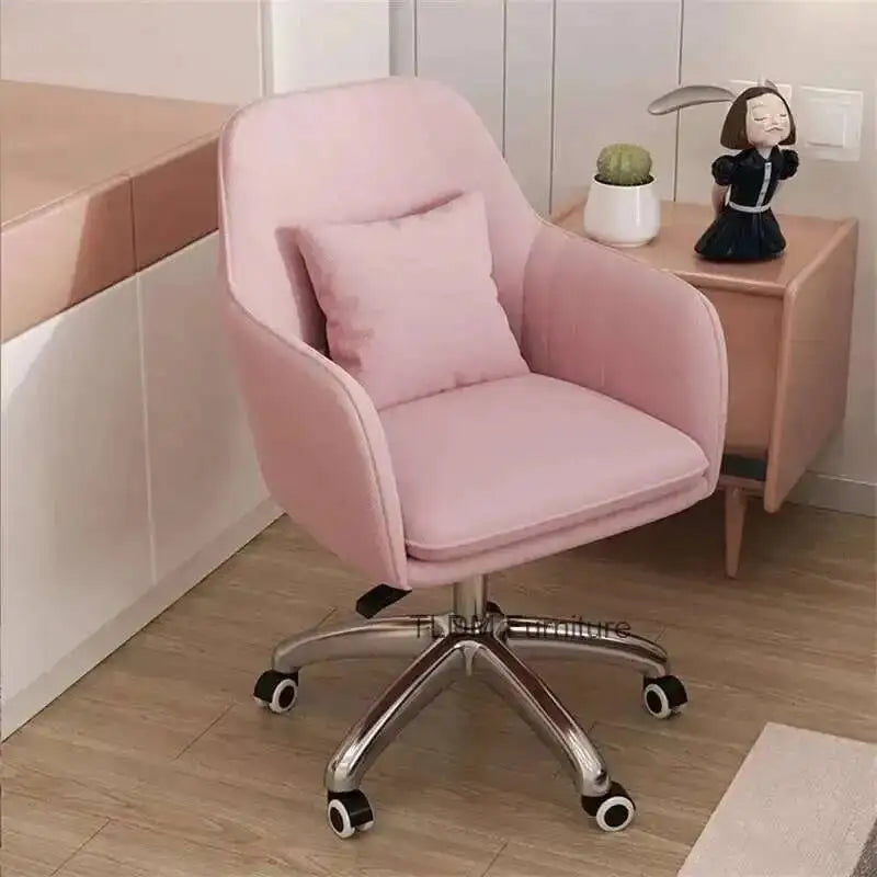 Office Lift Chairs for Modern Furniture Comfortable Back pink Swivel computer Chair Office Home Bedroom Leisure gaming chair K