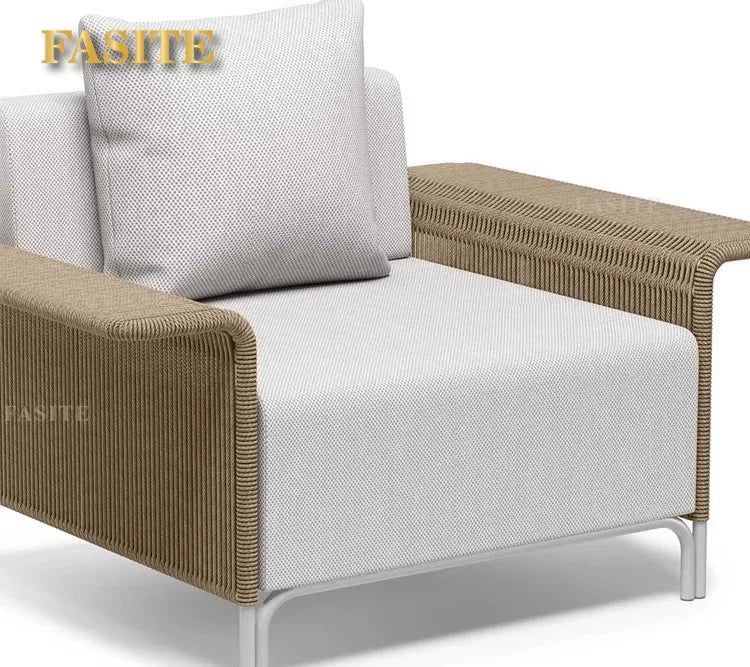 Outdoor Sofa Rattan Courtyard Garden Waterproof and Sunscreen Villa Sofa Simple Combination Rattan Furniture