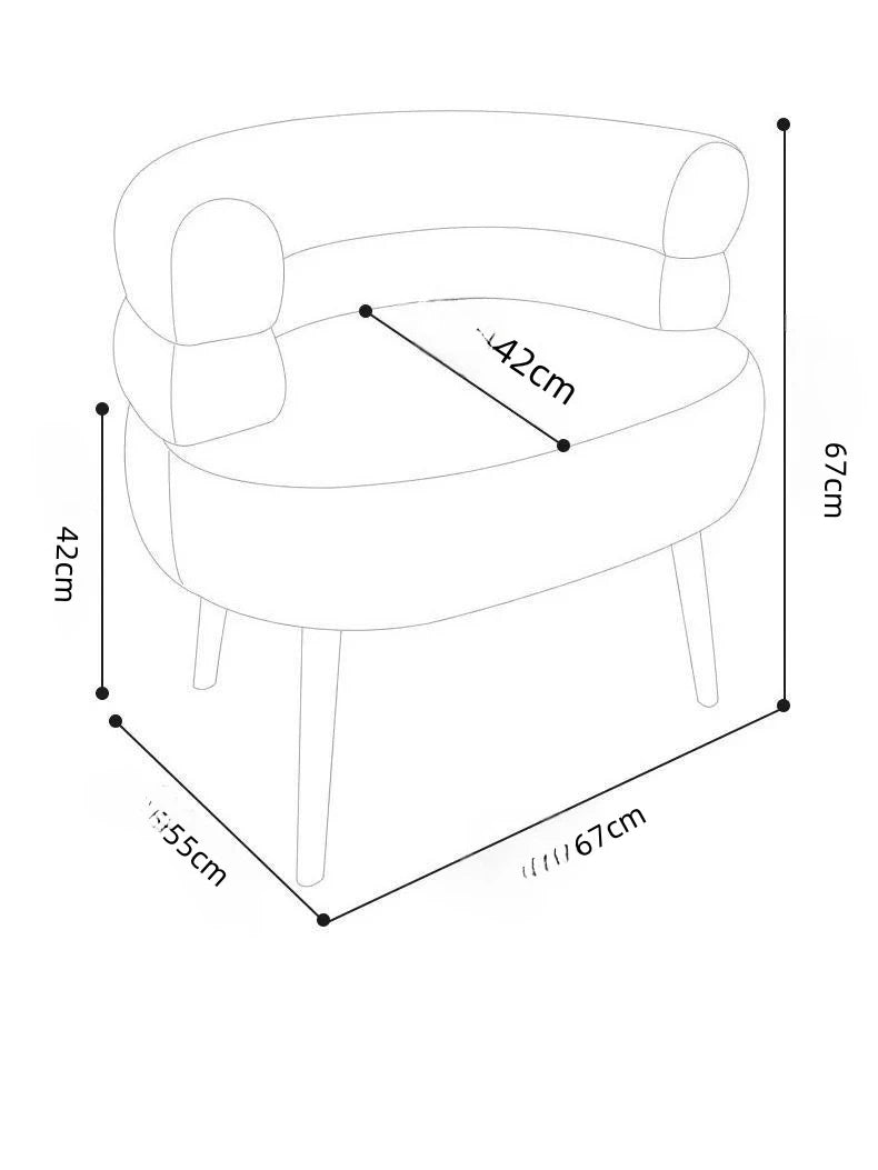 Internet celebrity backrest sofa lamb wool lazy sofa chair living room bedroom cloakroom casual makeup chair dresser chair