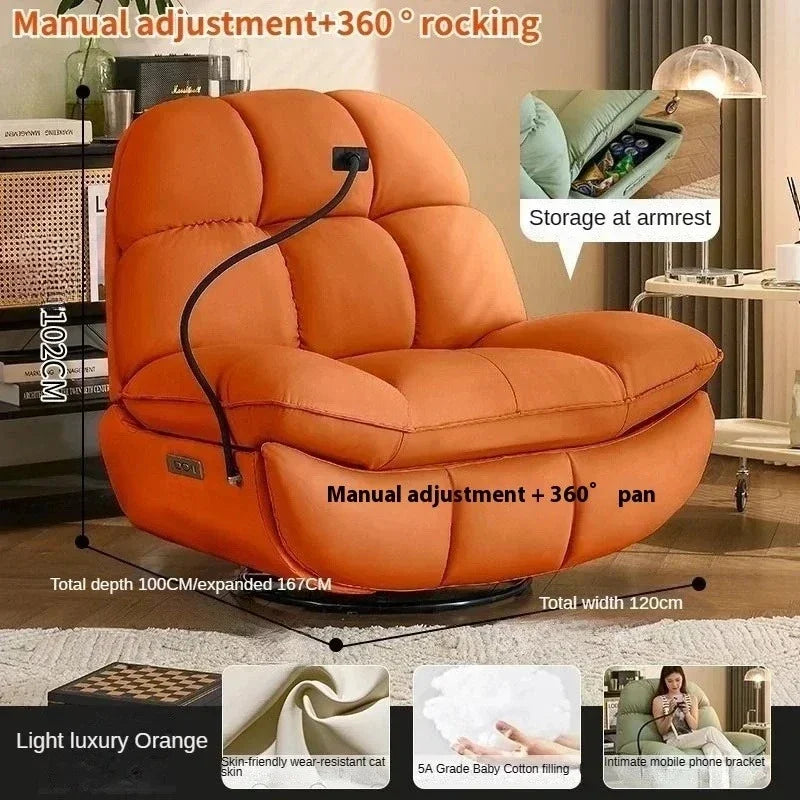 Lazy Sofa First-class Leisure Sofa Electric Intelligent Multifunctional Living Room Single Person Sofa Can Sleep and Lie Down