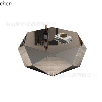 CZ Modern Minimalist Stainless Steel Diamond Coffee Table Simple Furniture Supplies
