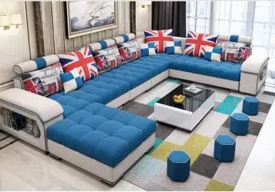 -furniture 7 seater living room  sectional big latex sofa