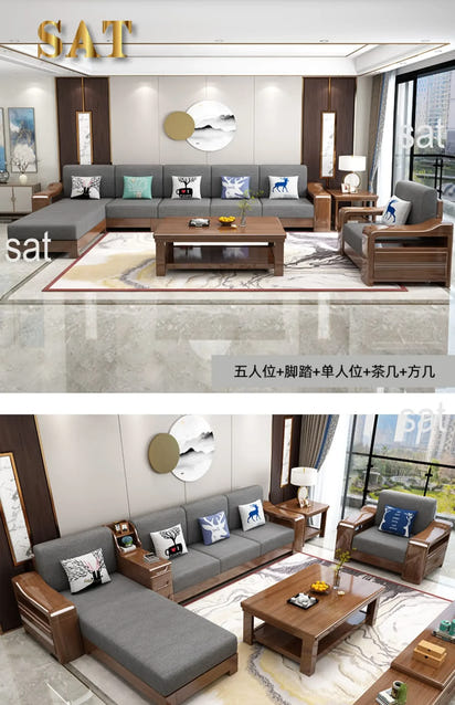 -Living Room Sofas Wood Adults Reading Handrail Family Couchs Theater Luxury Banquet Canape Salon Furnitures