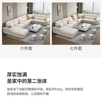 Minimalist Leather Frame Sofa Gaming Background Modular Sleeper Sofa Modern Recliner Lounge Lazy Women Divano Lounge Furniture