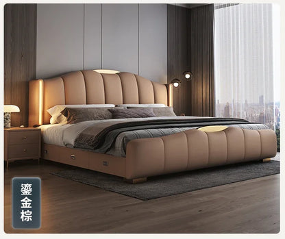 Luxury Frame Double Bed King Size Modern Living Room Frame Double Bed Queen Hotel Princess Cama De Casal Bedroom Furniture