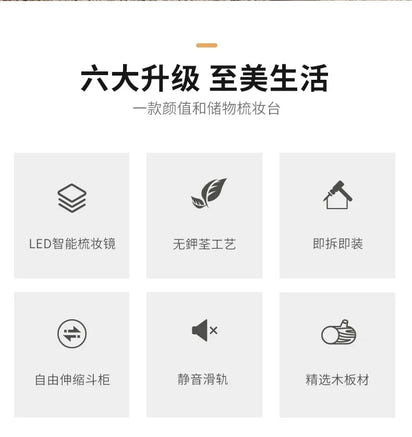 Luxury Charm Dressing Table Luxury Nordic Salon Drawer Nordic Dressing Table Mirror Chair Storage Coiffeuse Furniture Makeup