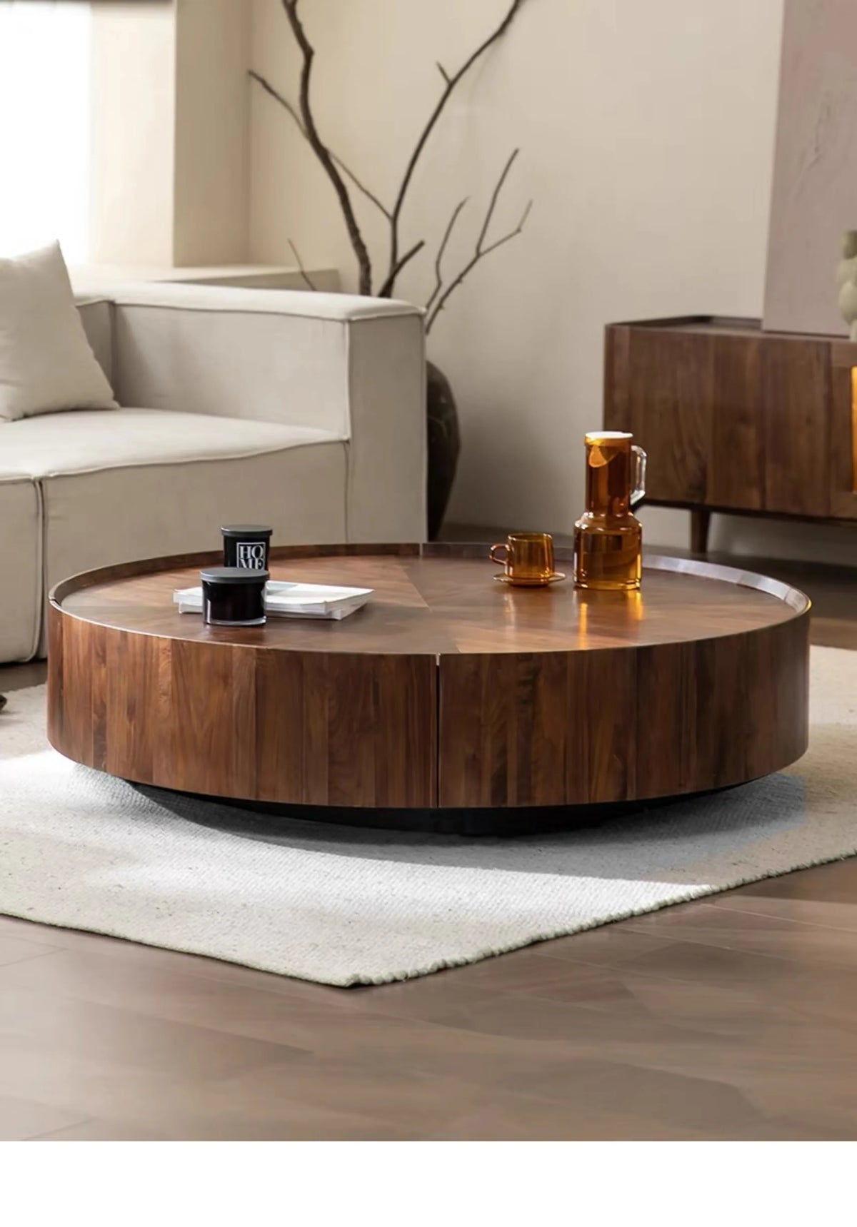 Nordic Solid Wood Coffee Table Modern Simple Originality Round Coffee Table Sofa Side Living Room Home Furniture Salontafel FYCT