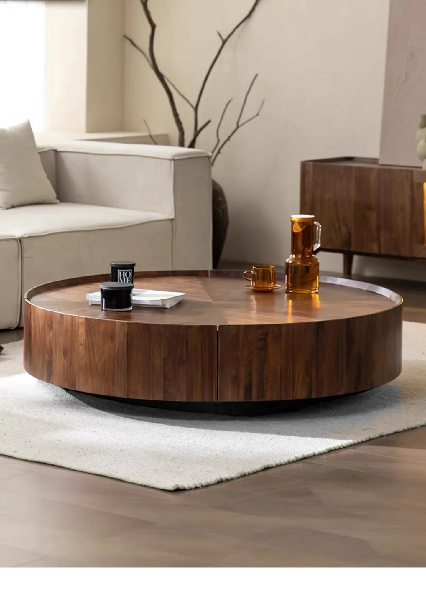 Nordic Solid Wood Coffee Table Modern Simple Originality Round Coffee Table Sofa Side Living Room Home Furniture Salontafel FYCT