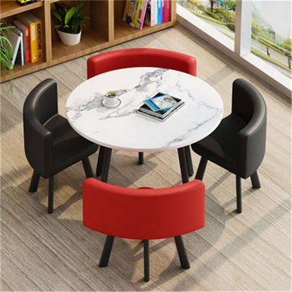 Factory Customization Elegant Chrome Dining Room Set Modern Design Extendable Home Furniture for Home Hotel or Apartment