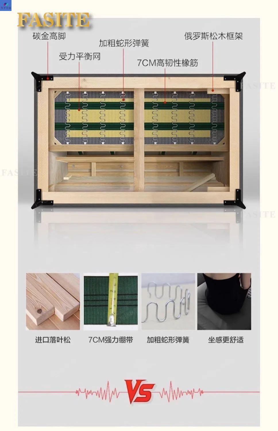 Luxury First-Layer Sofa Classic Light Living Room Size Princess Apartment Straight Row Home Combination